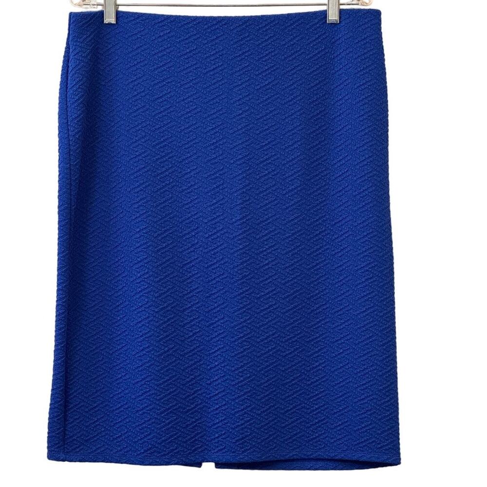 New York Clothing Co. Royal Blue Stretch Straight Pencil Skirt Size Large